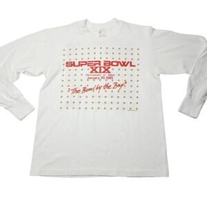 Vintage San Francisco 49ers NFL Super Bowl Long Sleeve T-Shirt 1985 Men's Medium
